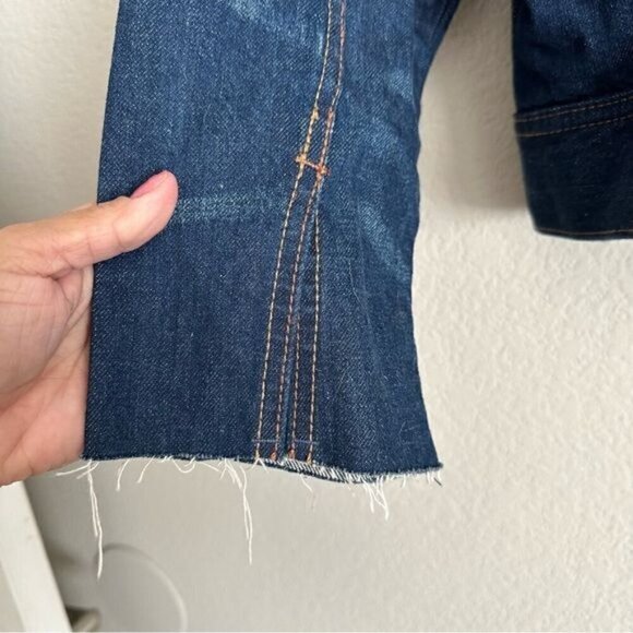 abercrombie and fitch newton # 1 custom Denim trucker jacket Size large - Picture 6 of 10